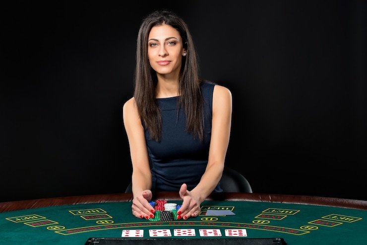total4d wap app showing live blackjack table with professional dealer on HD stream